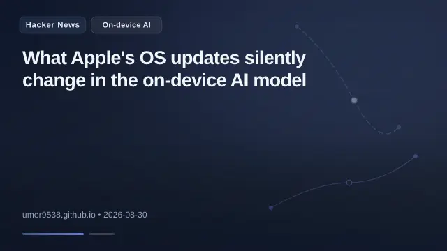 What Apple's OS updates silently change in the on-device AI model