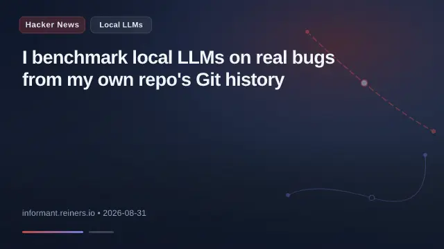 I benchmark local LLMs on real bugs from my own repo's Git history
