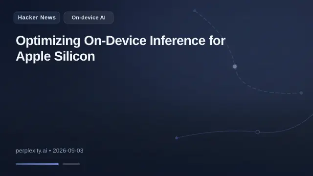 Optimizing On-Device Inference for Apple Silicon