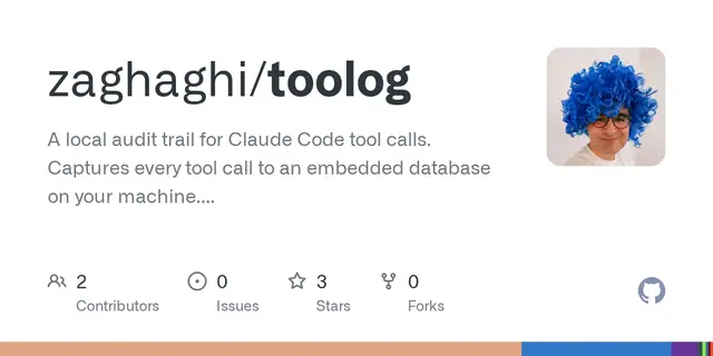 Local audit trail for Claude Code tool calls