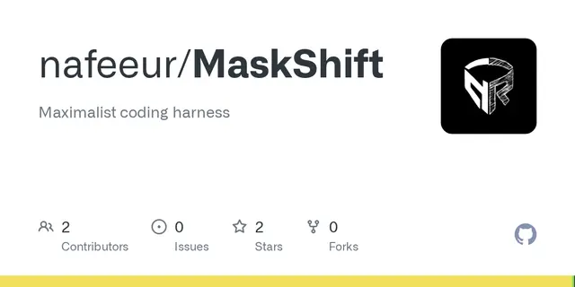 MaskShift – a maximalist coding agent with zero NPM dependencies