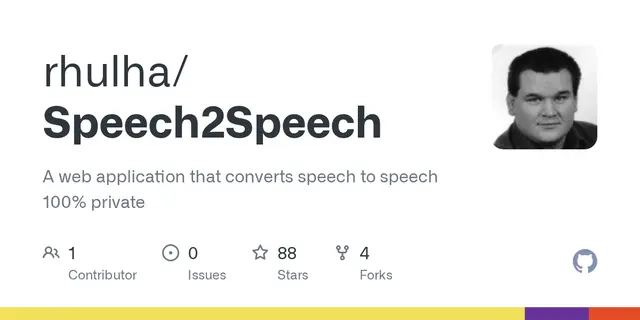 Speech2Speech – browser-based STT and TTS for interacting with local LLMs