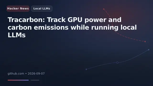 Tracarbon: Track GPU power and carbon emissions while running local LLMs