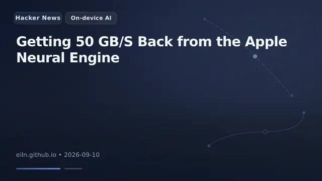 Getting 50 GB/S Back from the Apple Neural Engine