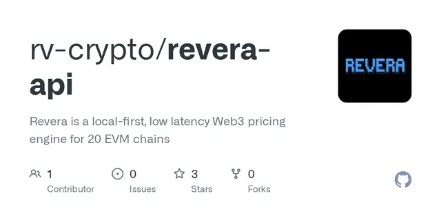 Revera – local-first crypto API for 20 EVM chains