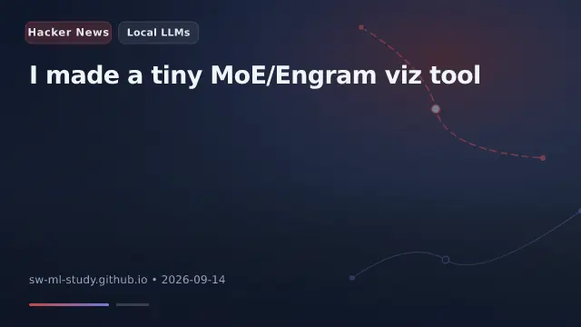 I made a tiny MoE/Engram viz tool