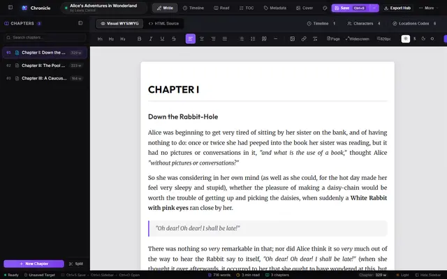 Chronicle – Local-first, open-source authoring software for writers