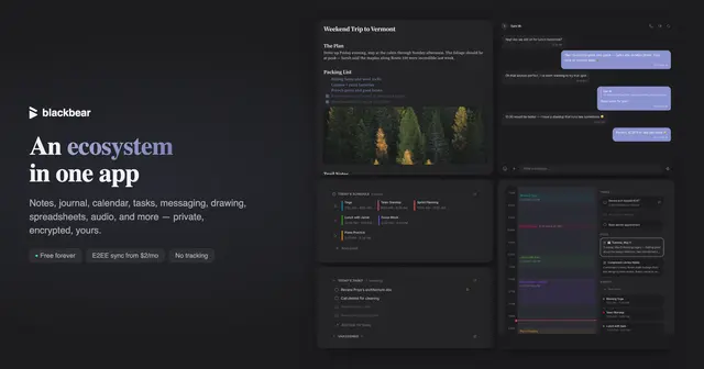 Blackbear.app – Thoughtful, Private Collaboration