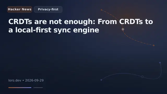 CRDTs are not enough: From CRDTs to a local-first sync engine