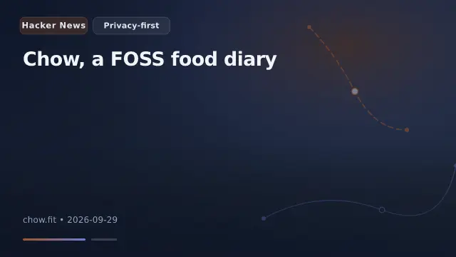 Chow, a FOSS food diary
