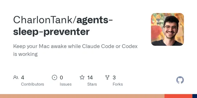 Agents Sleep Preventer – keep your Mac awake only while AI agents work