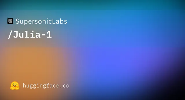 Julia 1 — SupersonicLabs