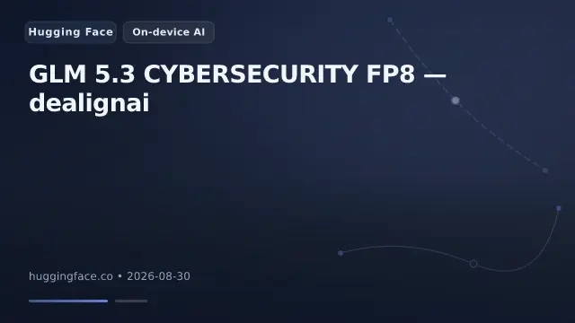 GLM 5.3 CYBERSECURITY FP8 — dealignai