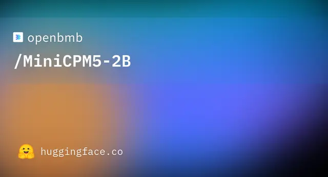 MiniCPM5 2B — openbmb