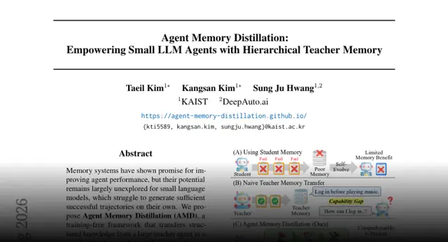 HF Paper: Agent Memory Distillation: Empowering Small LLM Agents with Hierarchical Teacher Memory